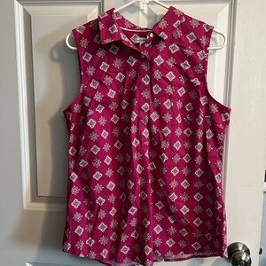 Croft&Barrow button up sleeveless shirt.